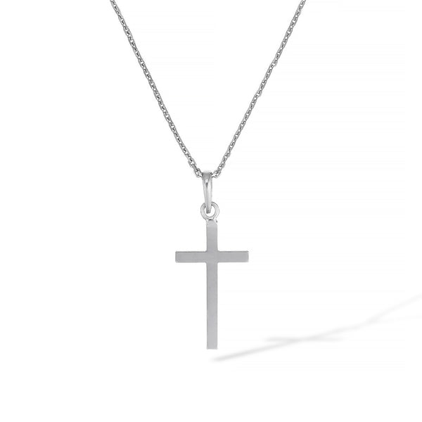 Pendentif "Croix Croyance" Or Blanc 375/1000