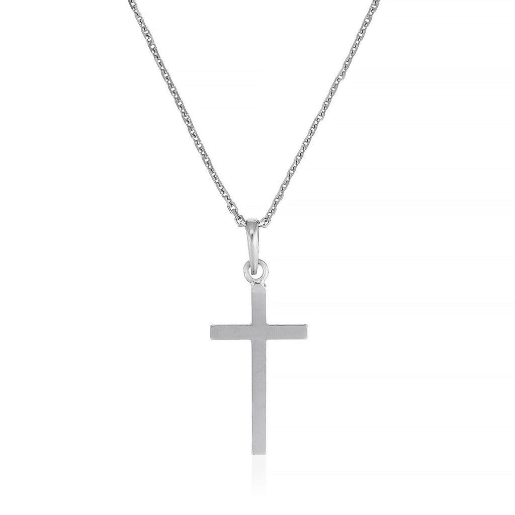 "Croix Croyance" White Gold Pendant 375/1000