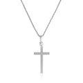 "Croix Croyance" White Gold Pendant 375/1000