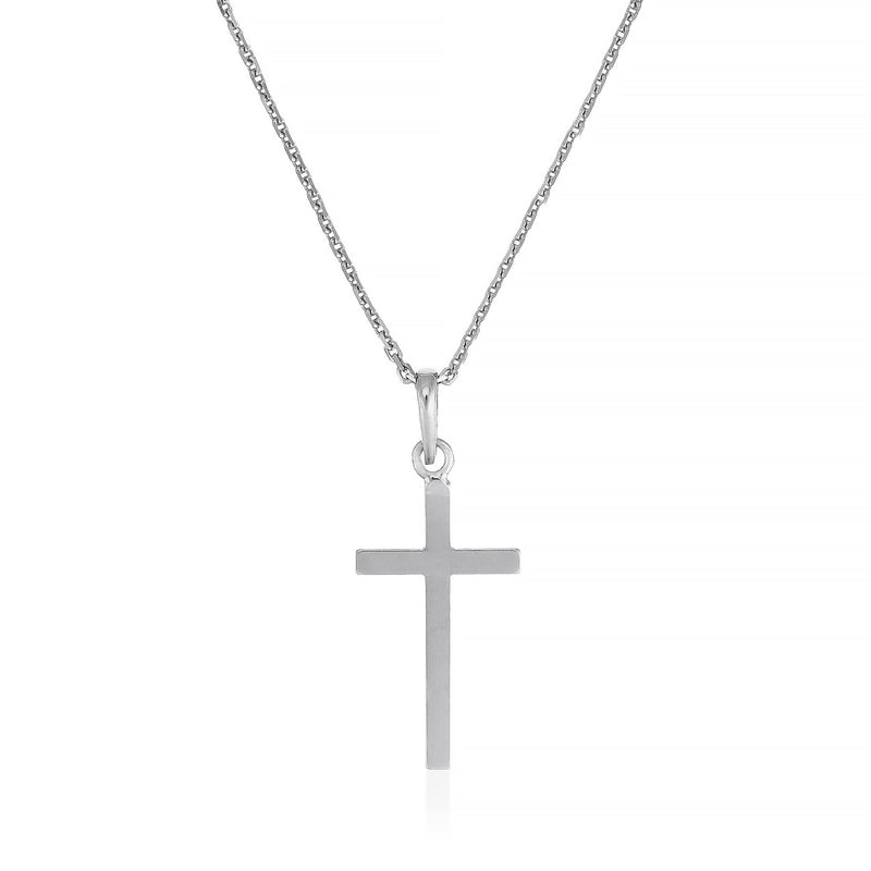Colgante “Cruz Creencia” Oro blanco 375/1000