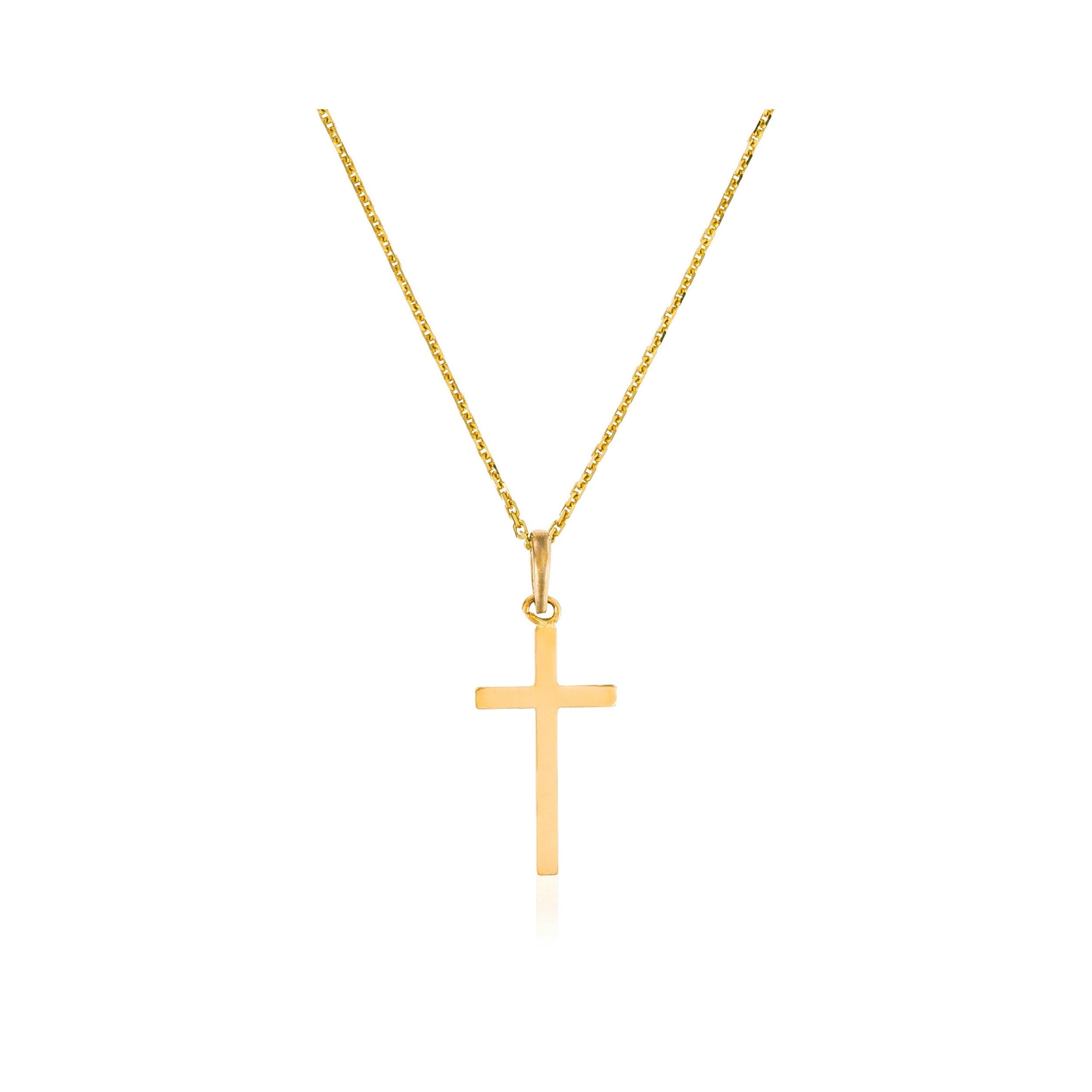 "Cross of Belief" Pendant in 375/1000 Yellow Gold