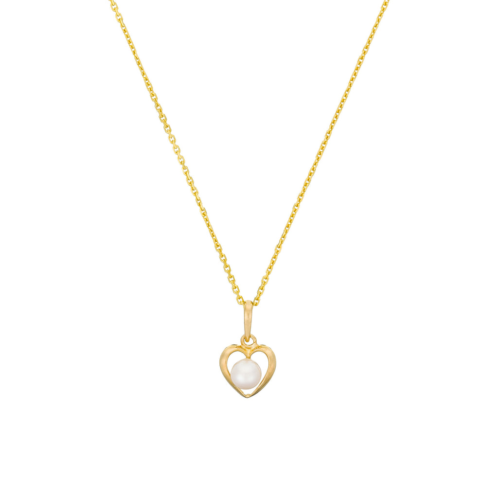 "Lova Pearl" Yellow Gold 375/1000 White Pearl Pendant