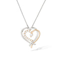 Pendentif "Coup De Coeur" Or Bicolore 375/1000 Et Zirconium
