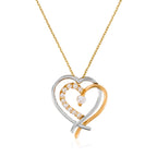 Colgante "Coup De Coeur" Oro Amarillo, Oro Blanco 375/1000 y Circonio