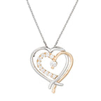 Colgante "Coup De Coeur" Oro Amarillo, Oro Blanco 375/1000 y Circonio