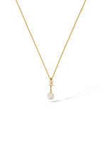 Pendentif "Gift" Or Jaune 375/1000 Perle Blanche Et Zirconium