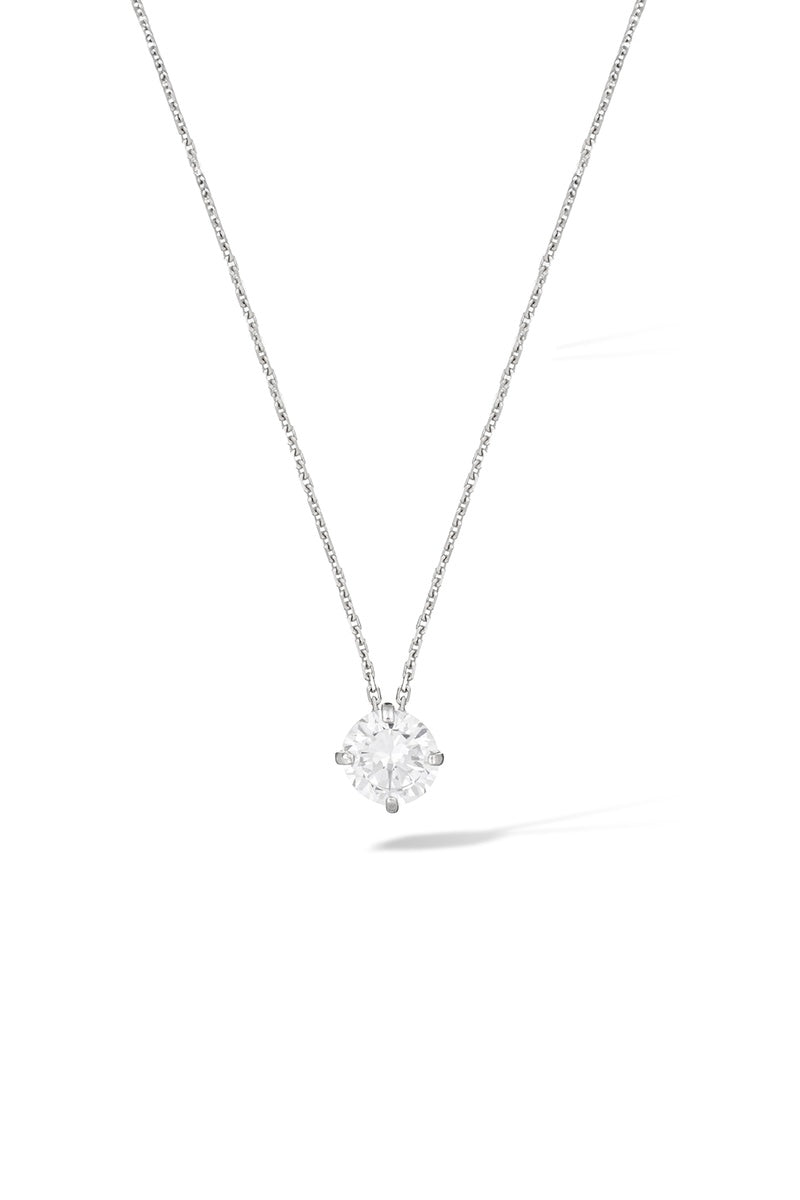 Pendentif "Splendeur" Or Blanc 375/1000 Et Zirconium