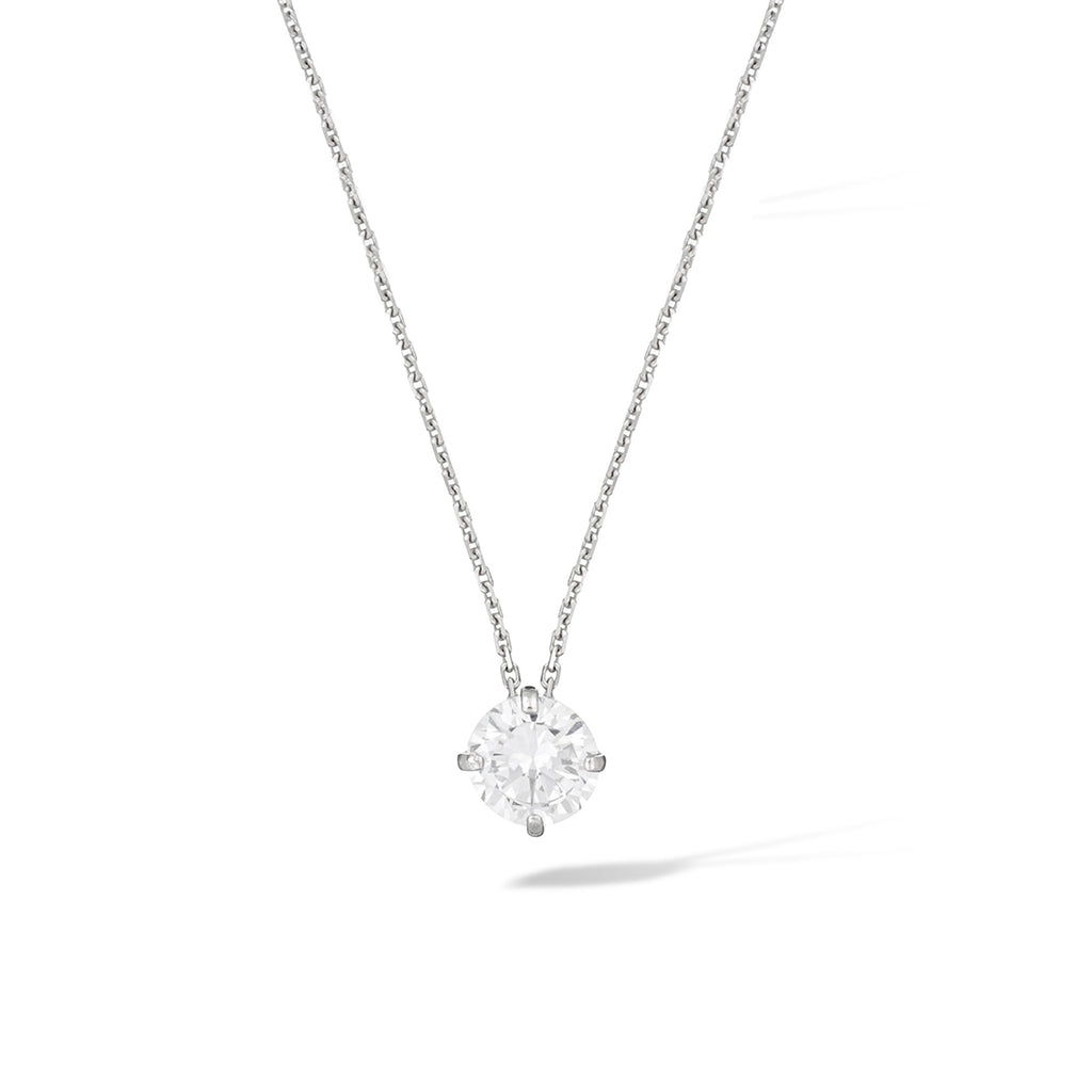 Pendentif "Splendeur" Or Blanc 375/1000 Et Zirconium