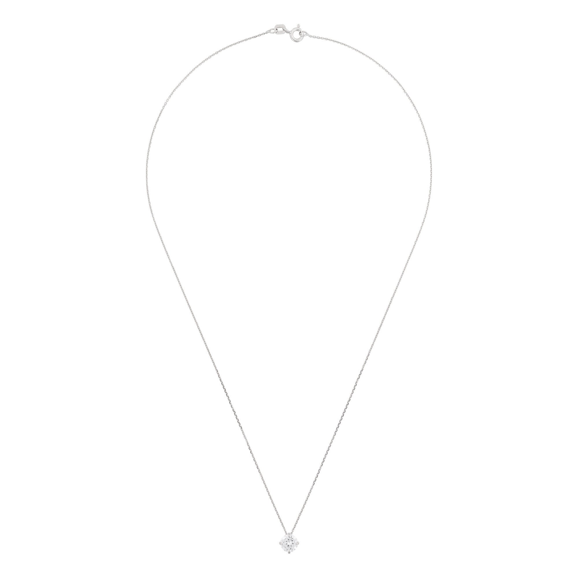 “Splendor” Pendant – 375/1000 White Gold And Zirconium