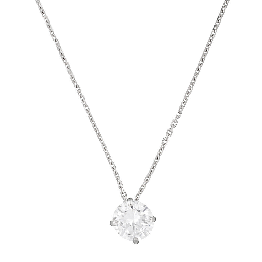 “Splendor” Pendant – 375/1000 White Gold And Zirconium