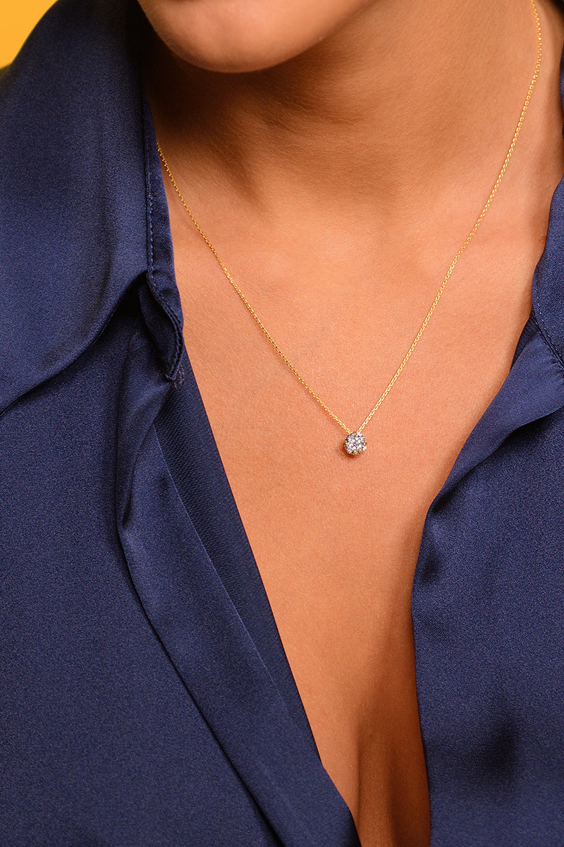 Pendentif "Splendeur" - Or Jaune 375/1000 Et Zirconium