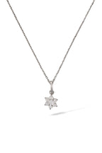 Pendentif "Le Messager Blanc" Or Blanc 375/1000 Et Zirconium