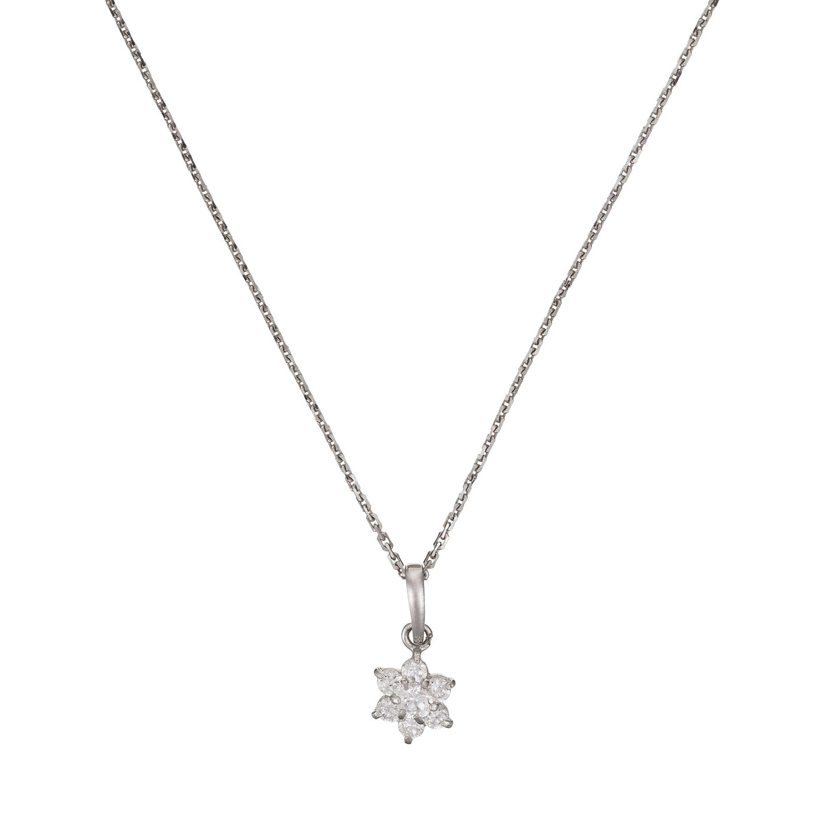 Pendentif "Le Messager Blanc" Or Blanc 375/1000 Et Zirconium