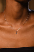 Pendentif "Le Messager Blanc" Or Blanc 375/1000 Et Zirconium
