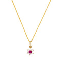 Pendentif "Le Messager Rouge" Or Jaune 375/1000 Et Zirconium Rouge
