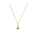 Pendentif "Le Messager Rouge" Or Jaune 375/1000 Et Zirconium Rouge