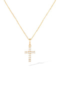 Pendentif "Croix Vérité" Or Jaune 375/1000 Et Zirconium