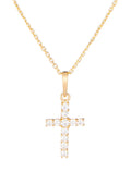 Pendentif "Croix Vérité" Or Jaune 375/1000 Et Zirconium
