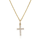 Pendentif "Croix Vérité" - Or Jaune 375/1000 Et Zirconium