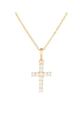 Pendentif "Croix Vérité" Or Jaune 375/1000 Et Zirconium
