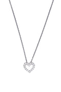 Pendentif "Gentil" Or Blanc 375/1000 Et Zirconium