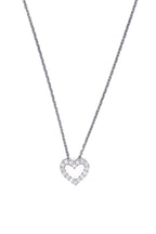 Pendentif "Gentil" Or Blanc 375/1000 Et Zirconium