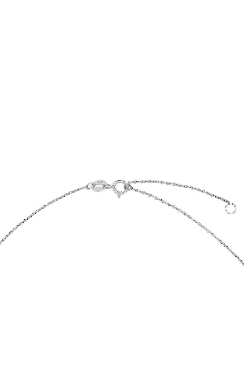 Pendentif "Gentil" Or Blanc 375/1000 Et Zirconium