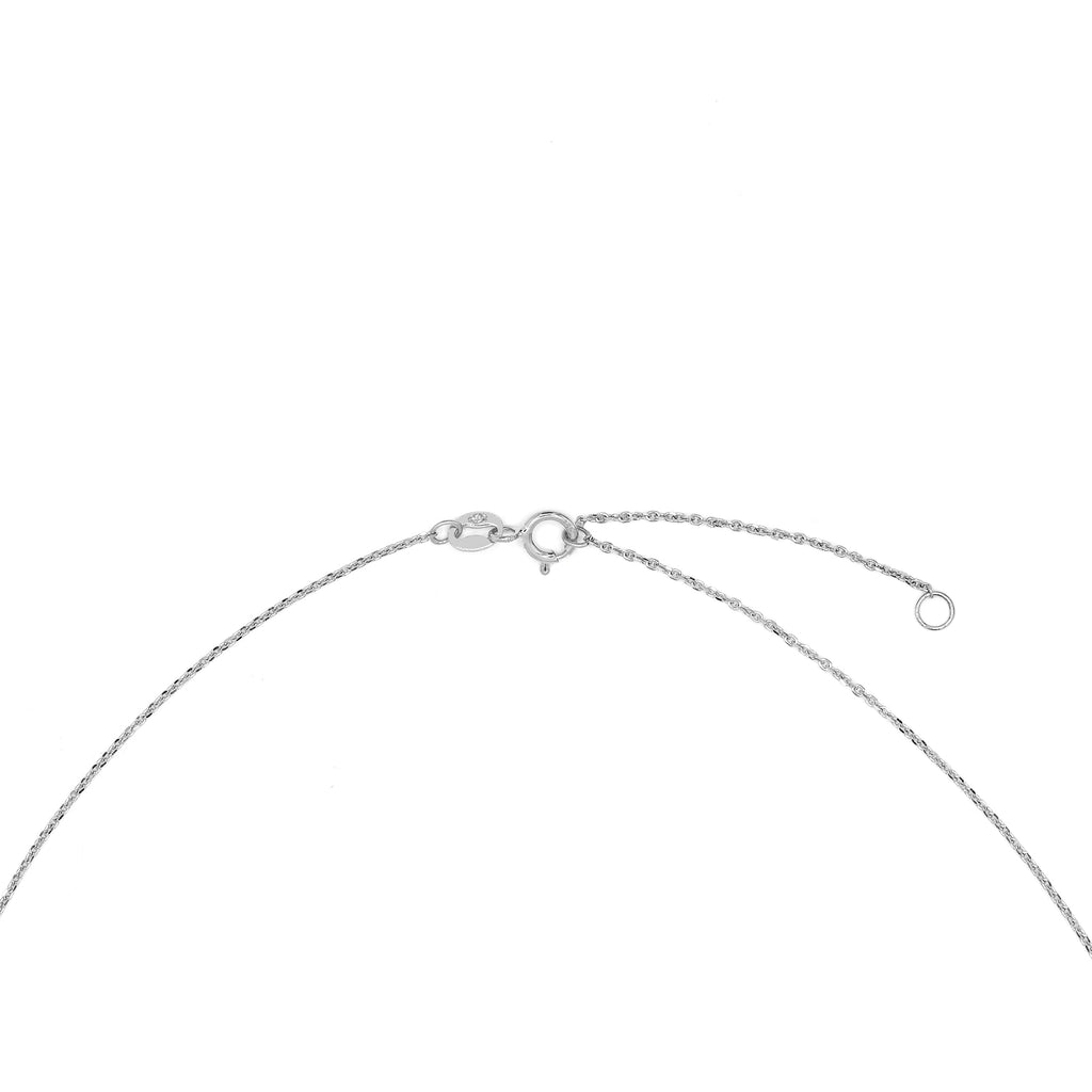 Pendentif "Phenix" Or Blanc 375/1000 Perle Blanche et Zirconium