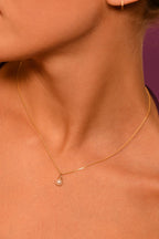 Colgante Phenix - Oro Amarillo Perla Blanca y Circonio
