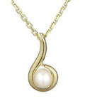 "Ambiante" Yellow Gold 375/1000 White Pearl Pendant