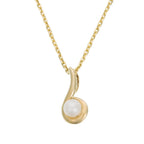 Pendentif "Ambiante" Or Jaune 375/1000 Perle Blanche