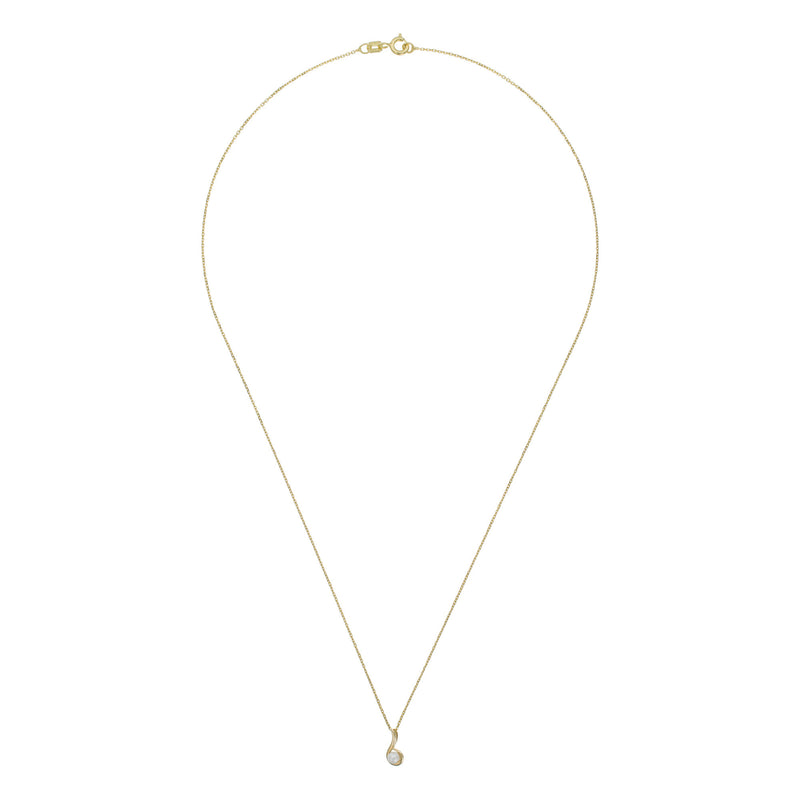 Colgante “Ambiente” Oro Amarillo 375/1000 Perla Blanca