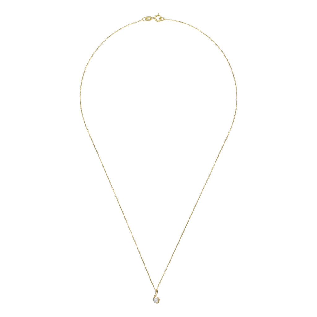 Pendentif "Ambiante" Or Jaune 375/1000 Perle Blanche