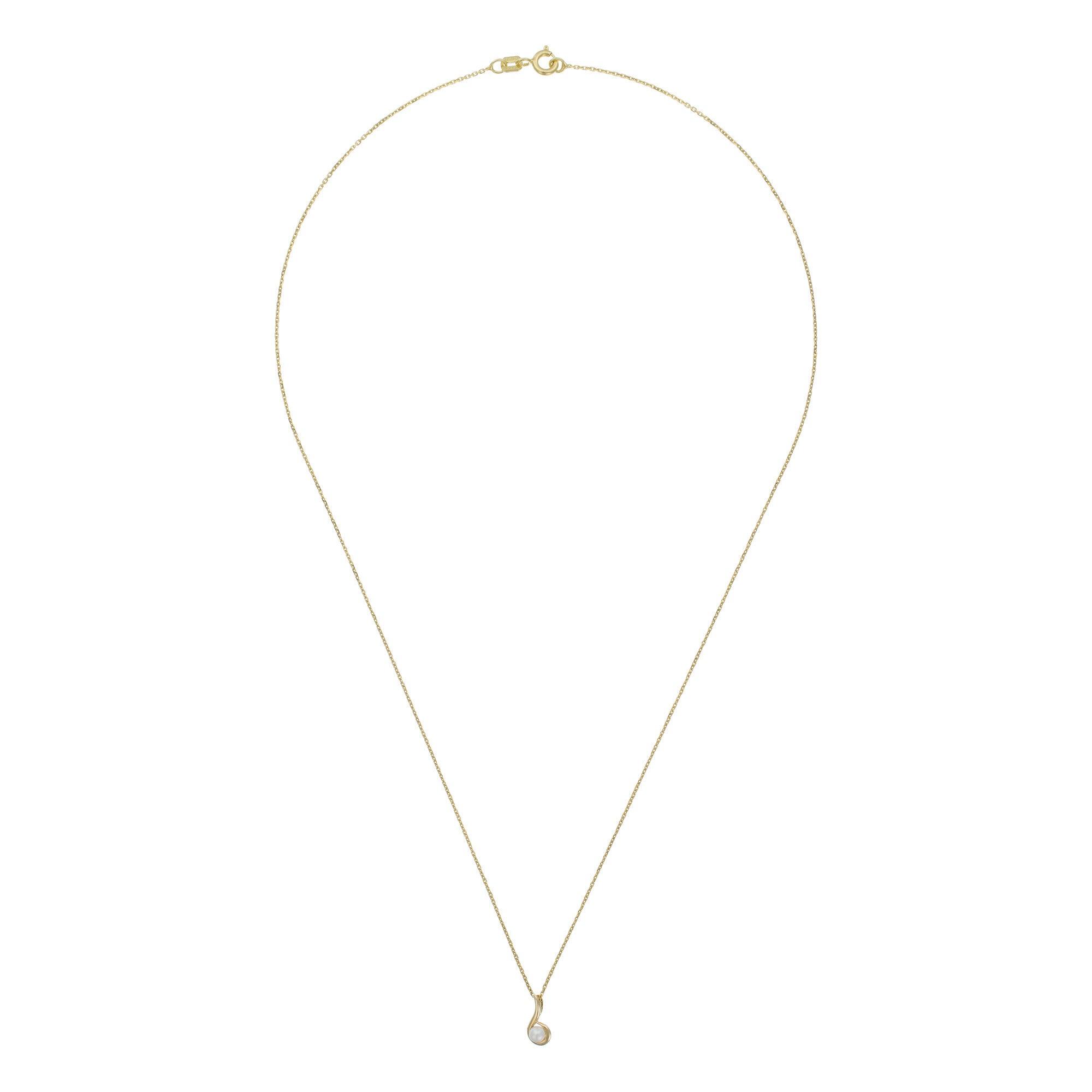 Pendentif "Ambiante" Or Jaune 375/1000 Perle Blanche