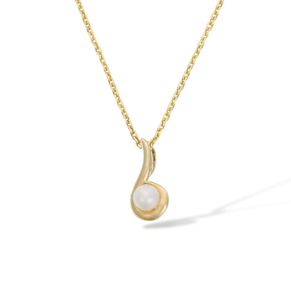 “Ambiente” Pendant 375/1000 Yellow Gold White Pearl