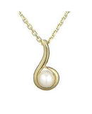 Pendentif "Ambiante" Or Jaune 375/1000 Perle Blanche