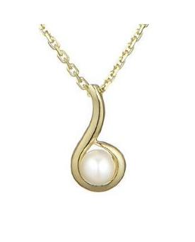 Pendentif "Ambiante" Or Jaune 375/1000 Perle Blanche
