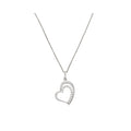 "Comforting" Pendant in 375/1000 White Gold and Zirconium
