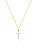Pendentif "Croix Promise" Or Jaune 375/1000 Et Zirconium