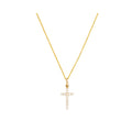 "Promised Cross" Pendant in 375/1000 Yellow Gold and Zirconium
