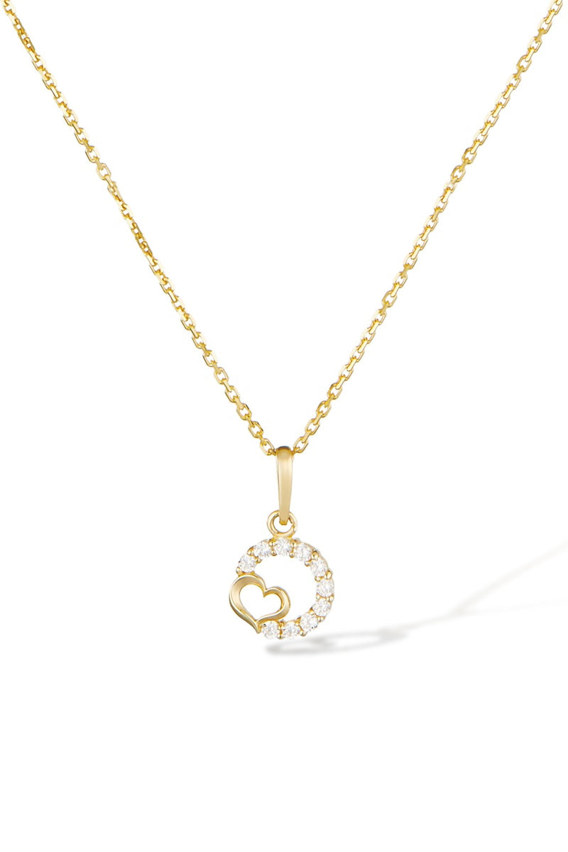 Pendentif "Nina" Or Jaune 375/1000 Et Zirconium