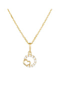 "Nina" Pendant in 375/1000 Yellow Gold and Zirconium
