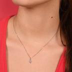 Pendentif "Petit Trèfle" - Or Blanc 375/1000 Et Zirconium