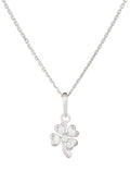 Pendentif "Petit Trèfle" Or Blanc 375/1000 Et Zirconium