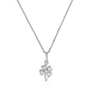 Colgante "Pequeño Trébol" - Oro blanco 375/1000 y circonio