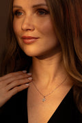 Pendentif "Petit Trèfle" Or Blanc 375/1000 Et Zirconium