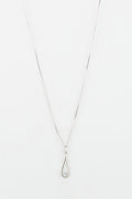 Pendentif "Authentique" Or Blanc 375/1000 et Zirconium