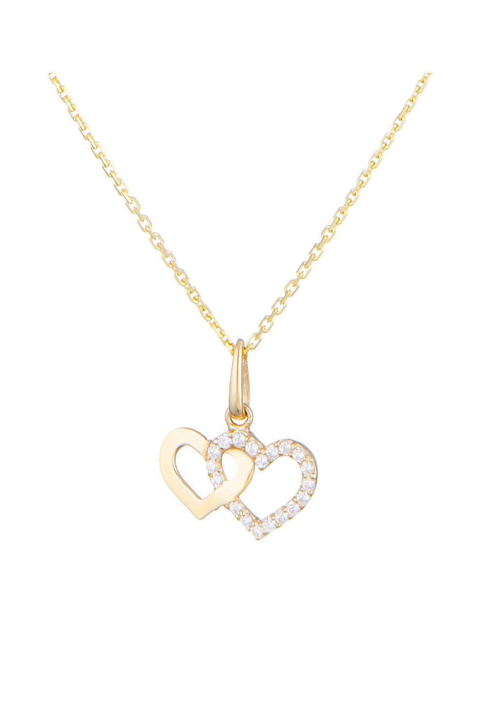 "Enlace Moi" Pendant in 375/1000 Yellow Gold and Zirconium