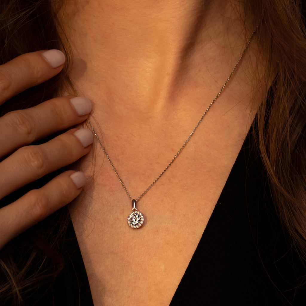 Pendentif "Merveilleux" Or Blanc 375/1000