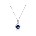 Pendentif "Bleu Merveilleux" Or Blanc 375/1000